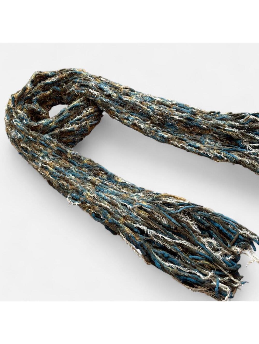 Christopher & Banks Chunky Knit fairycore long Fringe Scarf - Picture 2 of 5